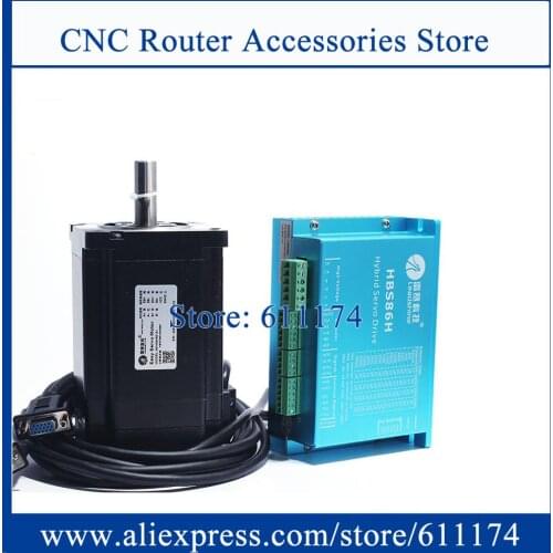 Leadshine 2 phase easy servo motor 8N.m 86HSM80-E1+HBS86H hybrid servo motor and driver