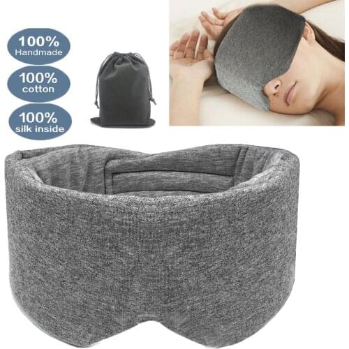 100% Cotton Silk Sleep Mask Blindfold Eye Cover Eye Patch Women Men Soft Portable Blindfold Travel Eyepatch Sleeping Eye Mask