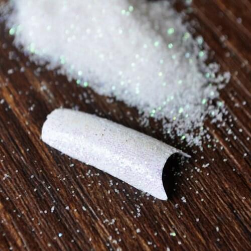 Fashion White Glitter Powder for Nail Art Tips Ultrafine Laser Nail Decorations Glitter Pink Luster Same Size Dust Style 50