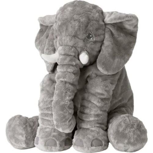 Cartoon Plush Elephant Toy Kids Sleeping Pillow Back Cushion Stuffed Elephant Blanket