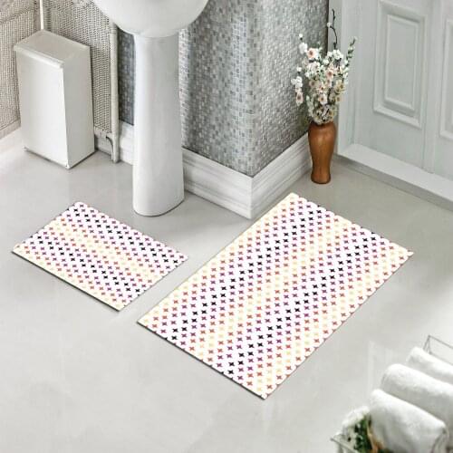 Soft Bath Mat,Little Star Pattern Matte, Washable,Silky Textured Absorbent Mat anti-Slip Floor Luxury Matt, Made In Turkey