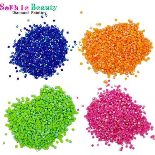 New Sale AB Drills For DIY Diamond Painting Square Round Drills Diamond Embroidery Rhinestones Colorful Mosaic Stones