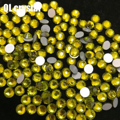 Oliver Glue on Glitter Flatback Glass Crystal Non Hot fix rhinestone For Gymnastics Clothes Shoes 3D Nail Art Decoration