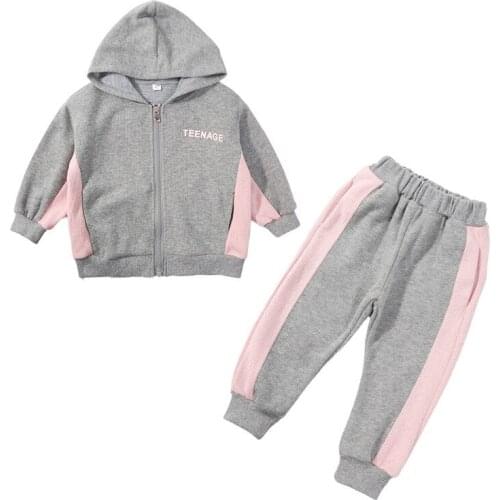 New 2021 Cute Baby Girls Sets 2pcs/set Fashion Spring Autumn Long Sleeve O-Neck Childrens Sets