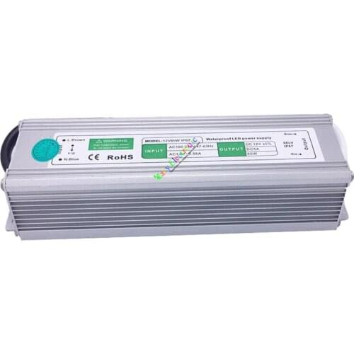 Wholesale and retail 5pc 12V 5A 60W AC/DC driver Switch power supply adapter Transformer LED lights free shipping