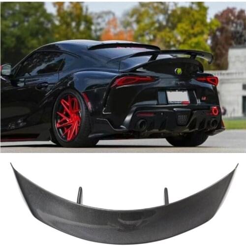 Rear Carbon Fiber Car Rear Trunk Lip Spoiler Wing Fits For Toyota SUPRA A90 GR 2019 2020 2021