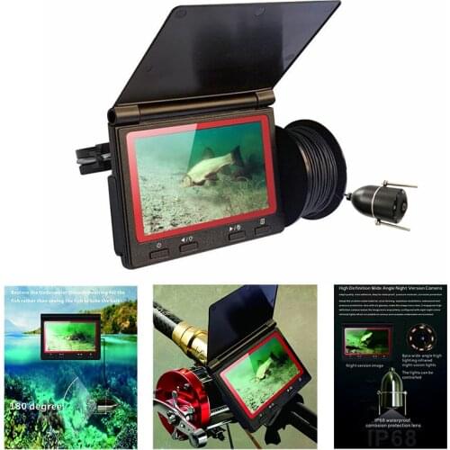 4.3 Inch LCD Display For Fish Finder Underwater Fishing Camera AHD Screen With Bracket Charging Cable Pesca Tools Earphone Cable