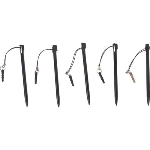 Resistive Touch Screen Stylus Hard Tip Pen With Dust Plug Rope For POS PDA MP5