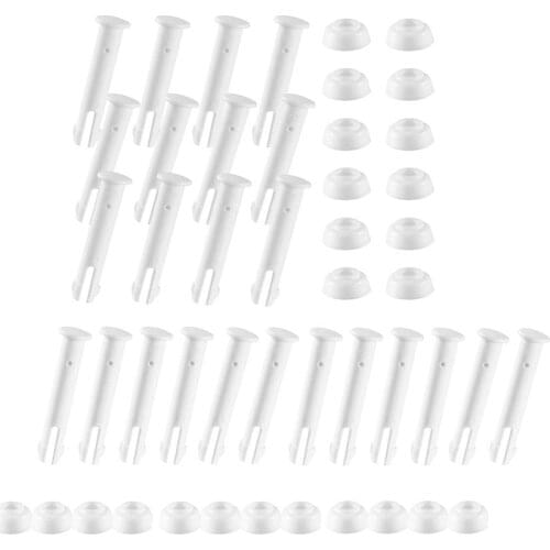 24pcs ABS Pool Joint Pins 2.16in/2.36in Pool Connector Pin with Cap Pin Connecting Pin for Swimming Pool Replacement Parts