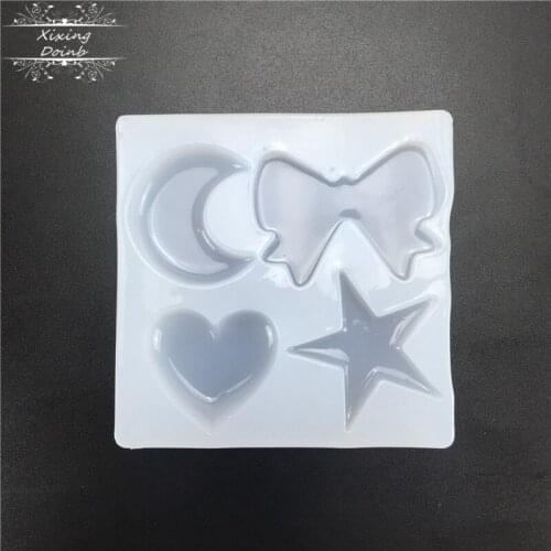 DIY bow moon silicone mold soft candy mold cake decoration tool love chocolate fudge mold resin clay mold