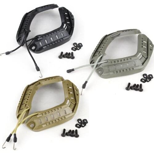 Tactical Fast Helmet Guide Rail Military Combat Helmet Accessories Rail Hunting Adapter with Lanyard Mounting Screws
