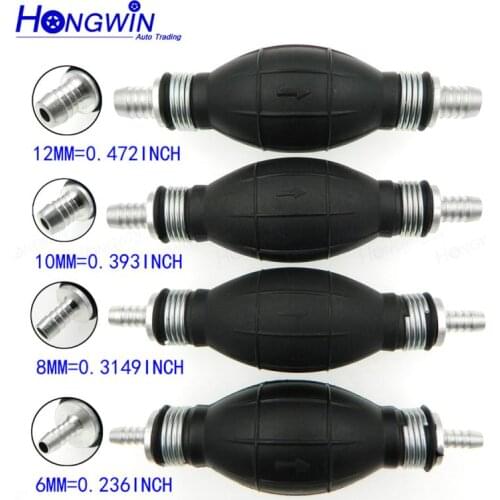 Universal Fuel Pump 6mm 8mm 10mm 12mm Rubber Aluminum Hand Pump Line Hand Primer Bulb All Fuels For Car Boat Marine Outboard