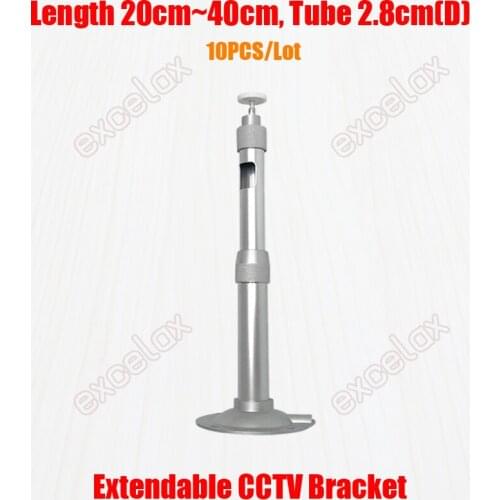 10PCS/Lot 20-40cm Extendable Adjustable Aluminum Alloy Wall Pendant Ceiling Mount Security Camera CCTV Bracket Support Stand