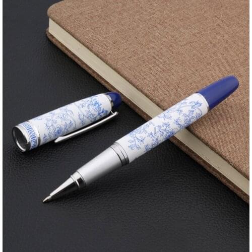 High Quality Rollerball Pen FlowerPainting 0.5MM Ink Refill Roller Ball Pen For Stationery Office School Supplies Writing Gift