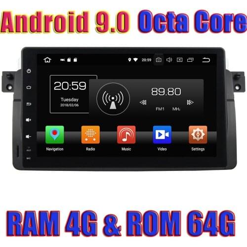 WANUSUAL Android 9.0 Car GPS Navigation For BMW E46 M3 (1998 1999 2000 2001 2002 2003 2004 2005) NO DVD Octa Core Radio Player