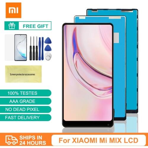 SUPER AMOLED For Xiaomi Mi Mix LCD Display Touch Screen Digitizer Assembly With Frame For Xiaomi MIX Display Screen Replacement