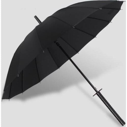 Long handle umbrella male and female straight sword umbrella Japanese samurai umbrella 24 bone gift umbrella semiautomatic