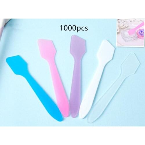1000pcs Disposable Facial Cream Mask Tip Spatulas Makeup Frosted Cosmetic Skin Care Facial Cream Scoops for Mixing and Sampling