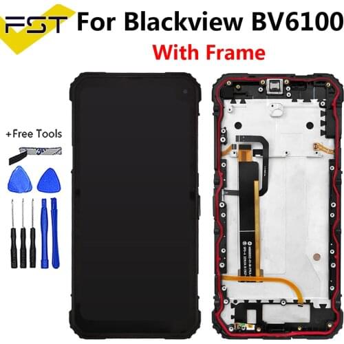 1136x640 New Original 6.9 inch Tested Touch Screen LCD Display+Frame Assembly Replacement For Blackview BV6100 Android 9.0 lcd