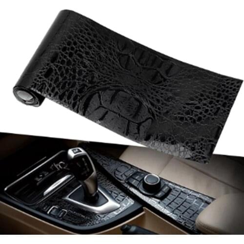 152x50cm 3D car simulation faux crocodile skin Pattern car wrap vinyl film UV Protected retro crack design interior decoration