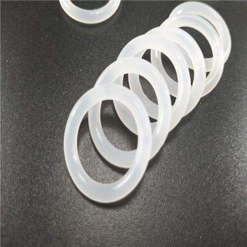 2-10PCS wire diameter 7mm inner diameter 60mm-400mm white silicone O ring silicone O type sealing ring white silicone O rings