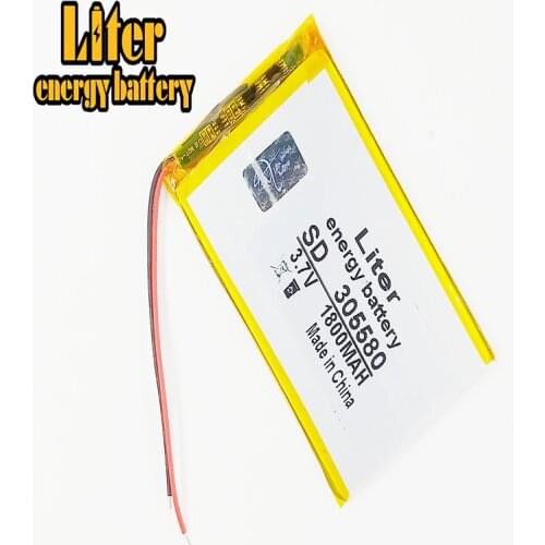 305580 3.7V 1800mah Lithium Tablet polymer battery with Protection Board For MP4 GPS Tablet PCs PDA Free Sh