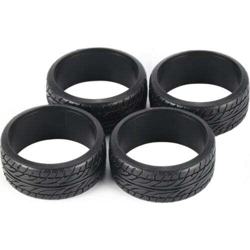 4pcs 26mm 1/10 Medium Grain Drift RC On-road Car Tyre Plastic Hard Tire for Wheels KYOSHO TAMIYA HPI Redcat Racing HSP Parts