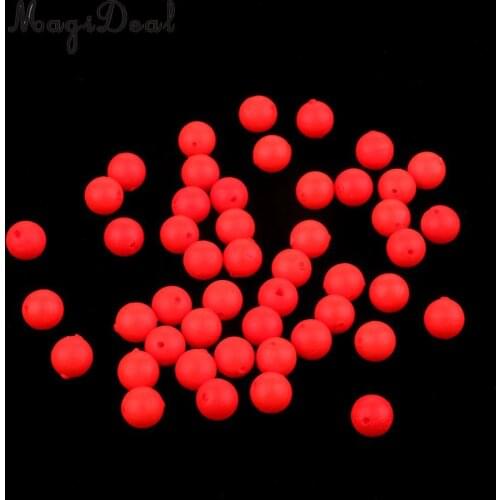 50pcs Fishing Float Ball EVA Foam Ball Striking Beans Buoyancy Floating Bobbers Indicators 5mm 6mm 7mm 8.3mm