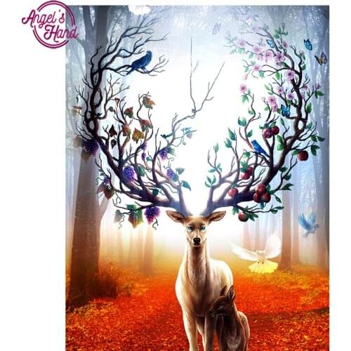 5D DIY Diamond Embroidery deer in the Autumn forest Diamond Painting Cross Stitch full Square Rhinestone Mosaic decoratio