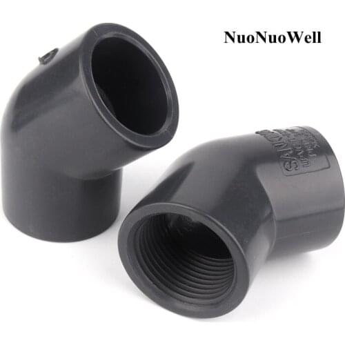 ANSI 21.34~42.16mm To 1/2"~1-1/4" Hi-Quality UPVC 45 Degree Elbow Connectors Aquarium Tank Garden Irrigation Water Pipe Joints