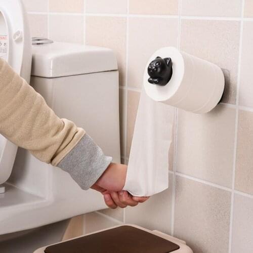 Adjustable telescopic Toilet Paper Holder Kitchen Roll Holder Towel Tissue Storage Rack Adhesive Sticker Organizer Bathroom Hang