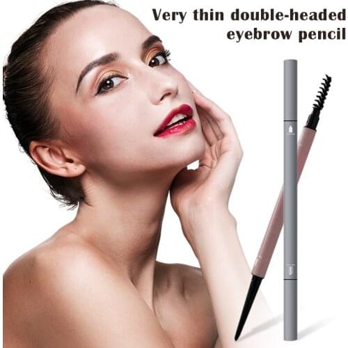Double-Headed Ultra-Fine Eyebrow Pencil Auto-Rotating Eyebrow Pencil Durable Waterproof Sweat-Proof WH998
