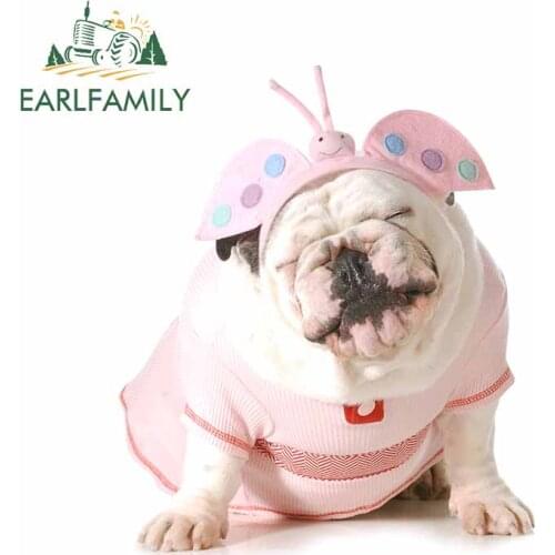 EARLFAMILY 13cm x 1.5cm For Dogs Funny Car Decal Creative Car Stickers Waterproof Motorcycle Bumper Window Decoration