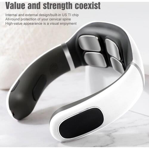 Electric Pulse Neck Massager Cervical Traction Collar Therapy Pain Relief Patting Massage Health Care Relaxation Machine