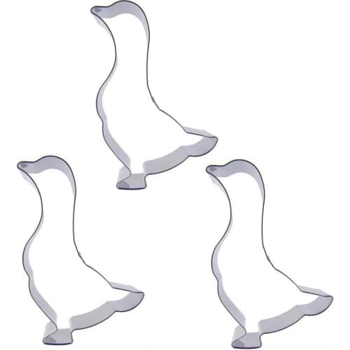 Duck shape 3 piece biscuit cutting molds, baking tools, cake decorating soft candy tools
