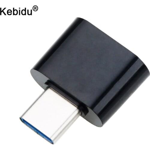 Kebidu USB Female to Type C Male Converter Charger OTG Adapter 2 in 1 for Android Phones USB 3.0 Type-C Converter For MacBook