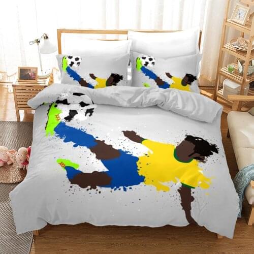 Cartoon Painting Football Bedding Set Sport Fantasy 3d Duvet Cover Sets Comforter Bed Linen Twin Queen King Single Size Boy Gift