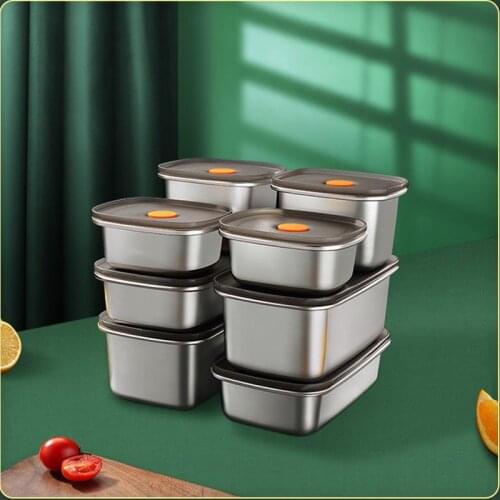 Vacuum 304 Stainless Steel Food Box Large Capacity Portable Leak-proof Food Storage Containers Travel Camping Food Container