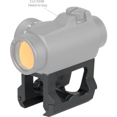 PPT Tactical Scope Mount Black Riser Mount for T2 Red Dot Sight gz240149