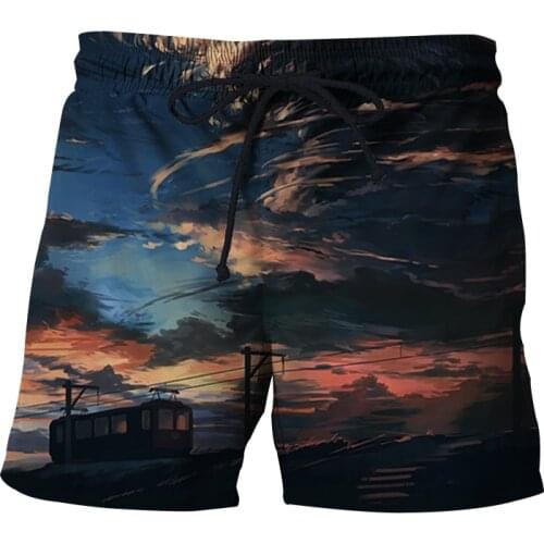 2021 Summer Mens 3D Printed Beach Shorts Running Sports Workout Shorts for Men Quick Dry Training Gym Athletic Mens Shorts