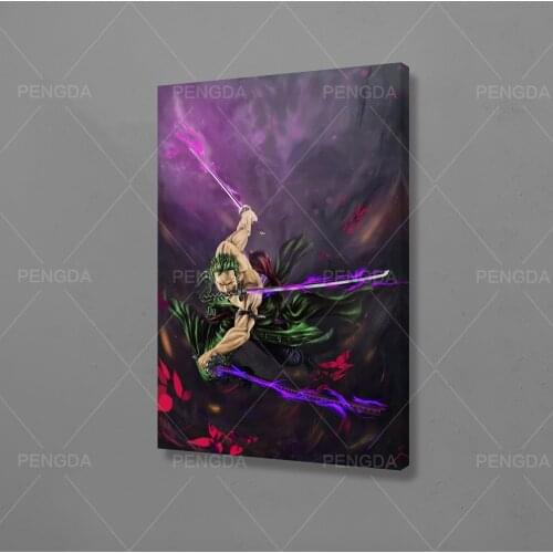 Canvas Poster Modern Roronoa Zoro Home Decor One Piece Print Painting Wall Art Japanese Animation Modular Picture Living Room