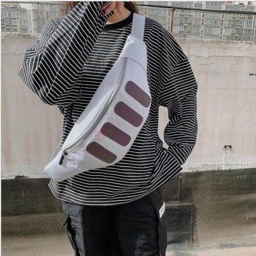 2021 New Reflective Strip Men Chest Bag Diagonal Men Bag Daily Outdoor Cycling Sports Men Bag Fashion Travel Shoulder Bag