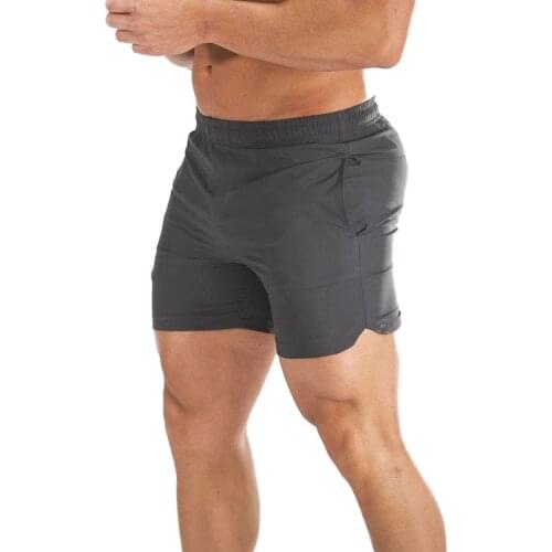 Summer New Mens Casual Skinny Shorts Gyms Fitness Workout Sportswear Bottoms Male Crossfit Short Pants Solid Thin Beach Shorts