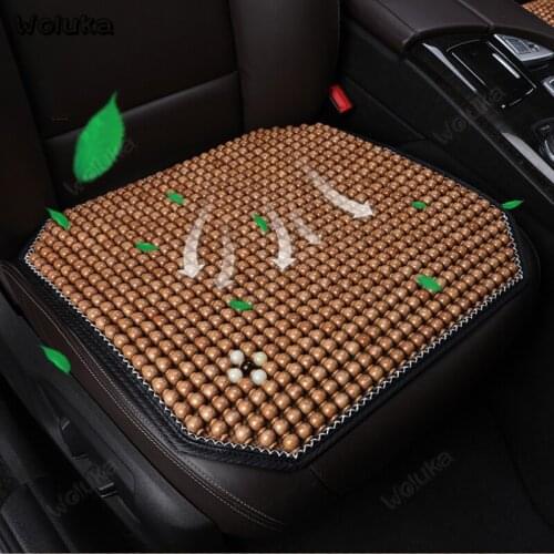 Single piece seat cushion breathable summer chair cushion cool pad Round wooden beads Seat Mat bodhi pad CD50 Q01