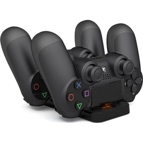 Useful Dual Controller Charger Dock Station Stand Charging for Playstations PS4 Lightweight Simple Installation Games Accessory