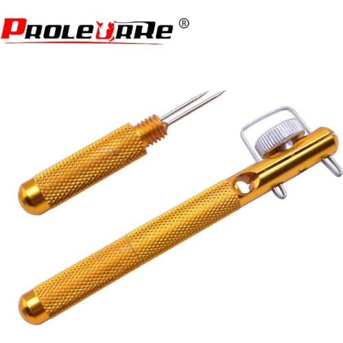 Aluminum Alloy Fast Fishing Hook Tier Tool Double-headed Needle Knots Tie Fishing Line Knotter Fishhook Tie Device Accessories