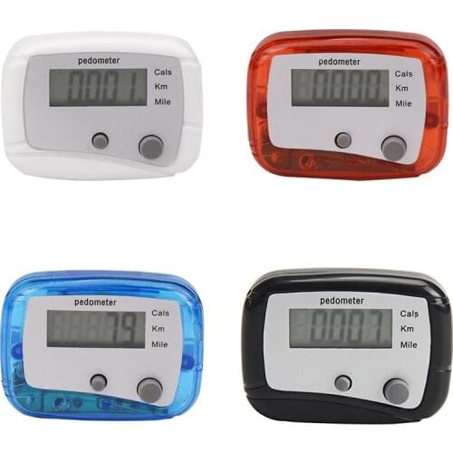 LCD Pedometer for Walking Running Jogging Training Step Counter Double Keys Mini Digital Calculation Clip-on Passometer Hot Sale