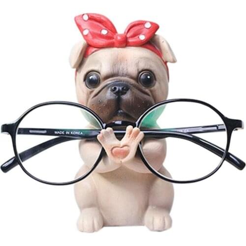 Puppy Dog Glasses Holder Stand Eyeglass Retainers Sunglasses Display Cute Animal Design Gift