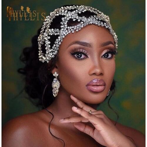 PHYLLIS AS243 Rhinestone Crystal Headband Wedding Bridal Tiaras Wedding Jewelry Hair Accessories Wholesale Prom Women Headpiece
