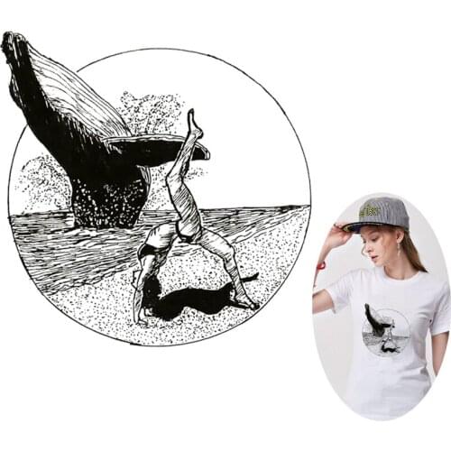 Iron-On Transfer Beauty Heat Transfers PVC Patch For Clothes Flower Thermal Transfer Hot Vinyl Ironing Sticker On Garment Decor